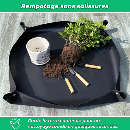 Tapis de rempotage anti-salissures pour un jardinage propre