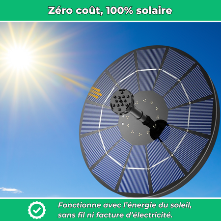 Mini fontaine solaire autonome - Embellit et dynamise votre jardin en un instant