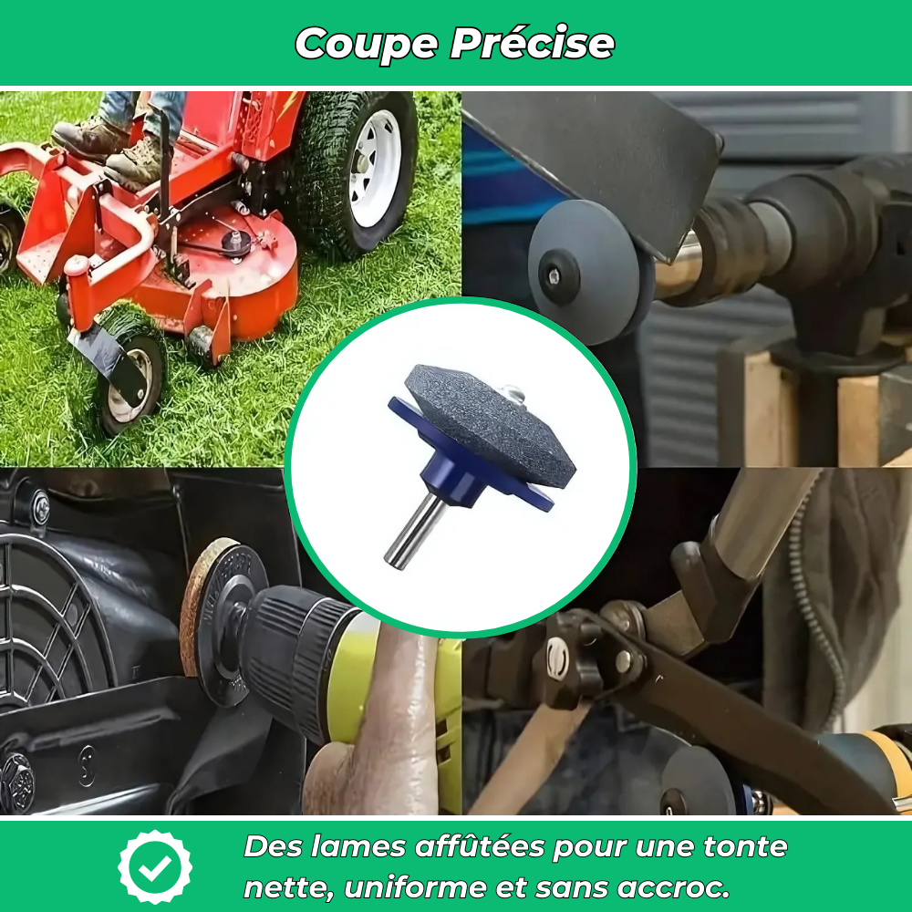 Aiguiseur pour lames de tondeuse - affûtage rapide pour une coupe nette