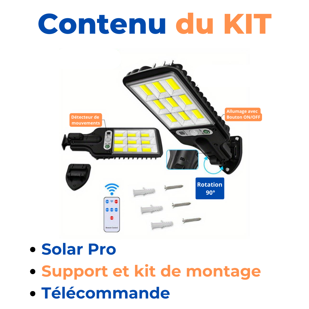 Solar PRO | Lampe LED à énergie solaire | Lampe de jardin étanche IP65