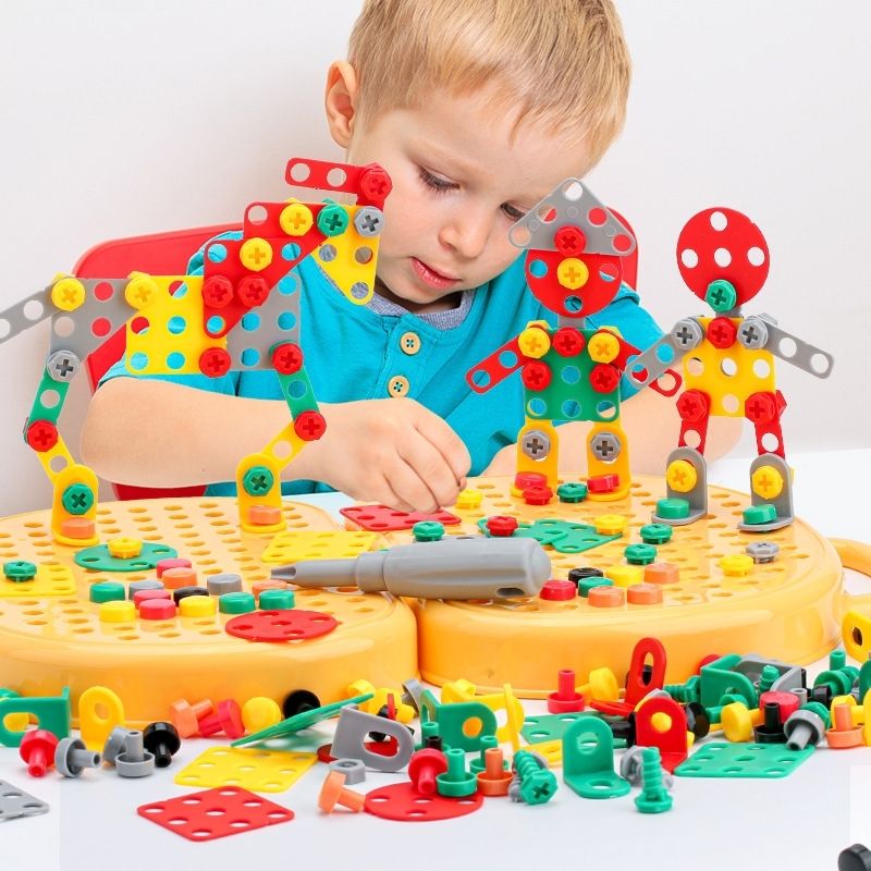 CreatiScrew™ Perceuse Électrique et puzzle 2D et 3D pour enfants